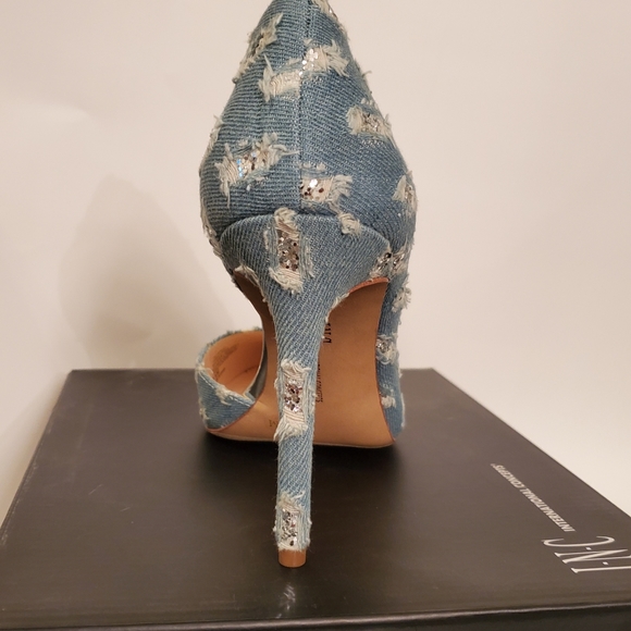 INC Incorporated Concept Kenjay Denim Stiletto 8.5 - Picture 4 of 6